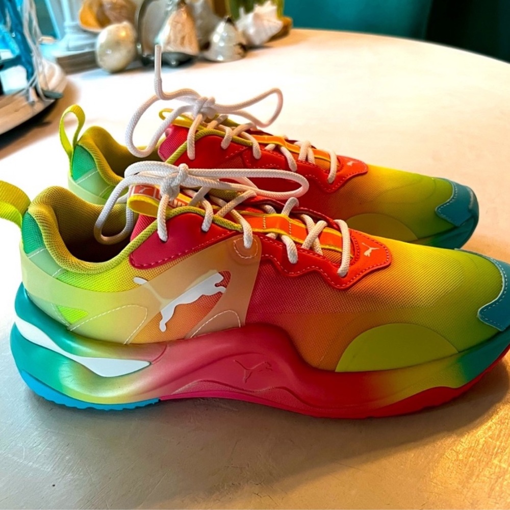 Puma brand new rainbow colored Sneakers.